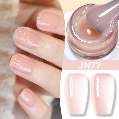 10Ml Jelly Nude Gel Nail Polish 50 Colors Semi Transparent Nail Art Nail Supplies Soak off UV LED Nails Gel Varnish