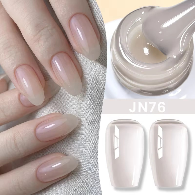 10Ml Jelly Nude Gel Nail Polish 50 Colors Semi Transparent Nail Art Nail Supplies Soak off UV LED Nails Gel Varnish