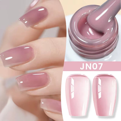 10Ml Jelly Nude Gel Nail Polish 50 Colors Semi Transparent Nail Art Nail Supplies Soak off UV LED Nails Gel Varnish