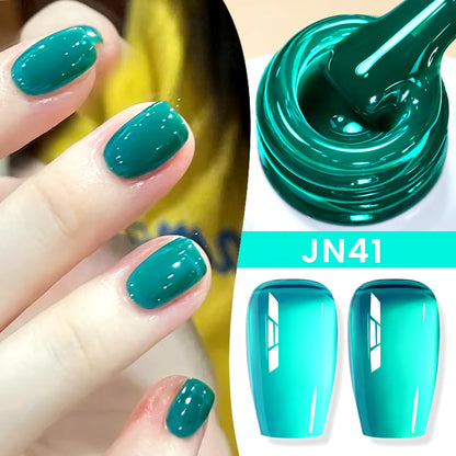 10Ml Jelly Nude Gel Nail Polish 50 Colors Semi Transparent Nail Art Nail Supplies Soak off UV LED Nails Gel Varnish