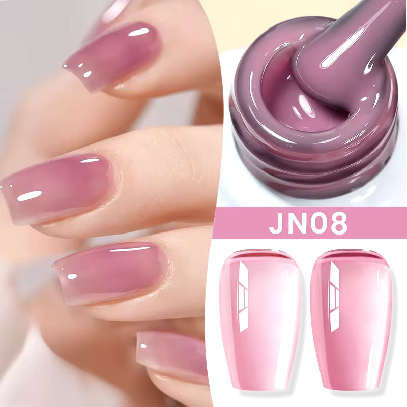 10Ml Jelly Nude Gel Nail Polish 50 Colors Semi Transparent Nail Art Nail Supplies Soak off UV LED Nails Gel Varnish
