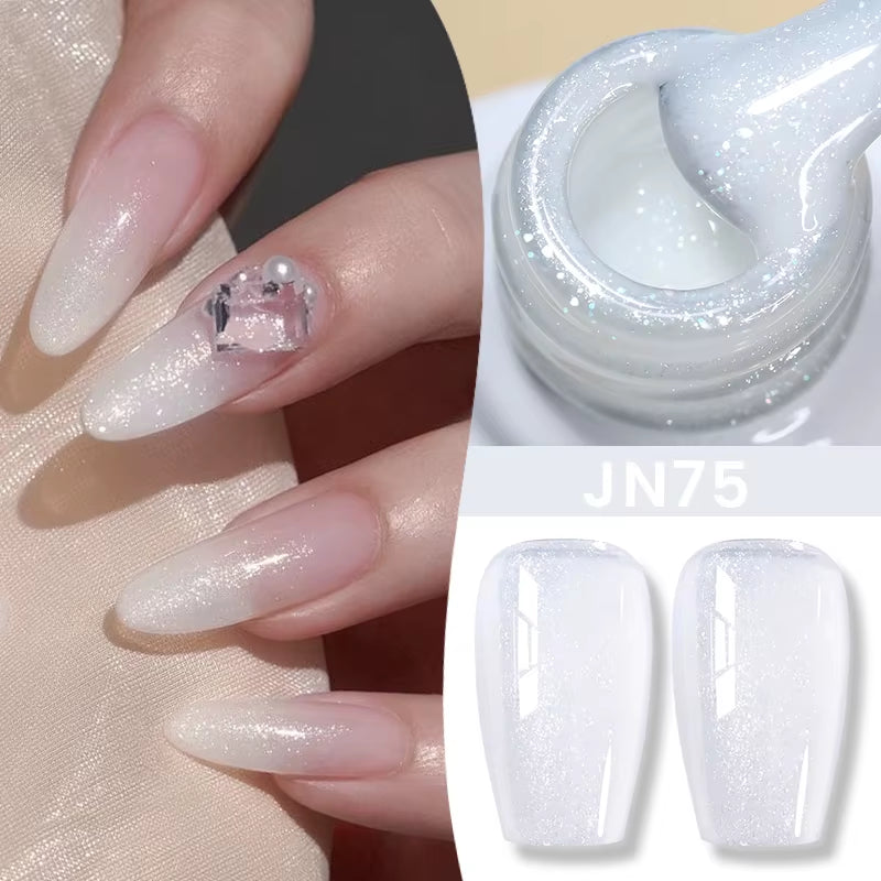 10Ml Jelly Nude Gel Nail Polish 50 Colors Semi Transparent Nail Art Nail Supplies Soak off UV LED Nails Gel Varnish