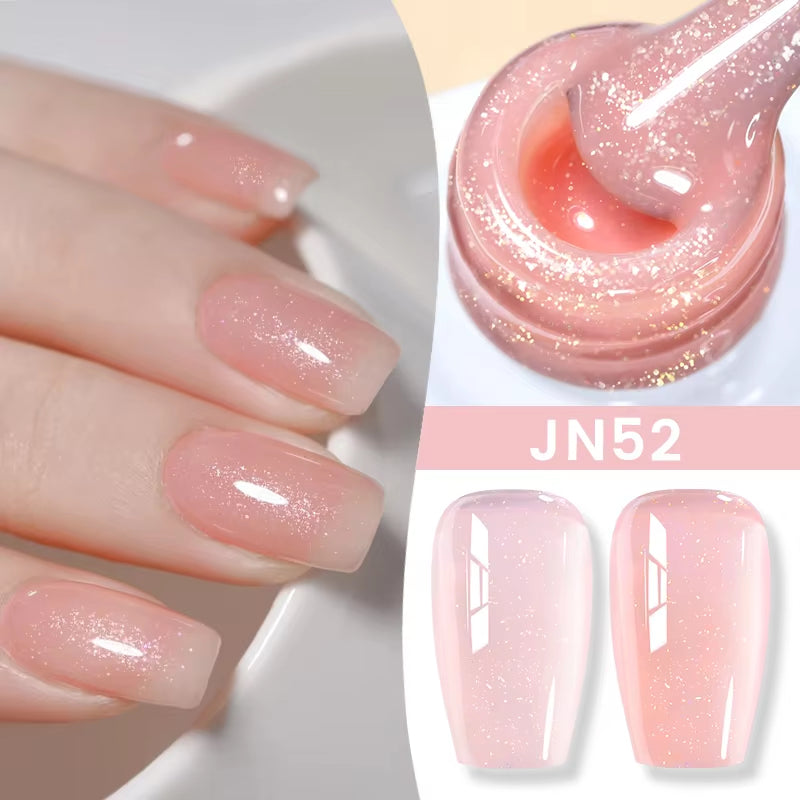 10Ml Jelly Nude Gel Nail Polish 50 Colors Semi Transparent Nail Art Nail Supplies Soak off UV LED Nails Gel Varnish
