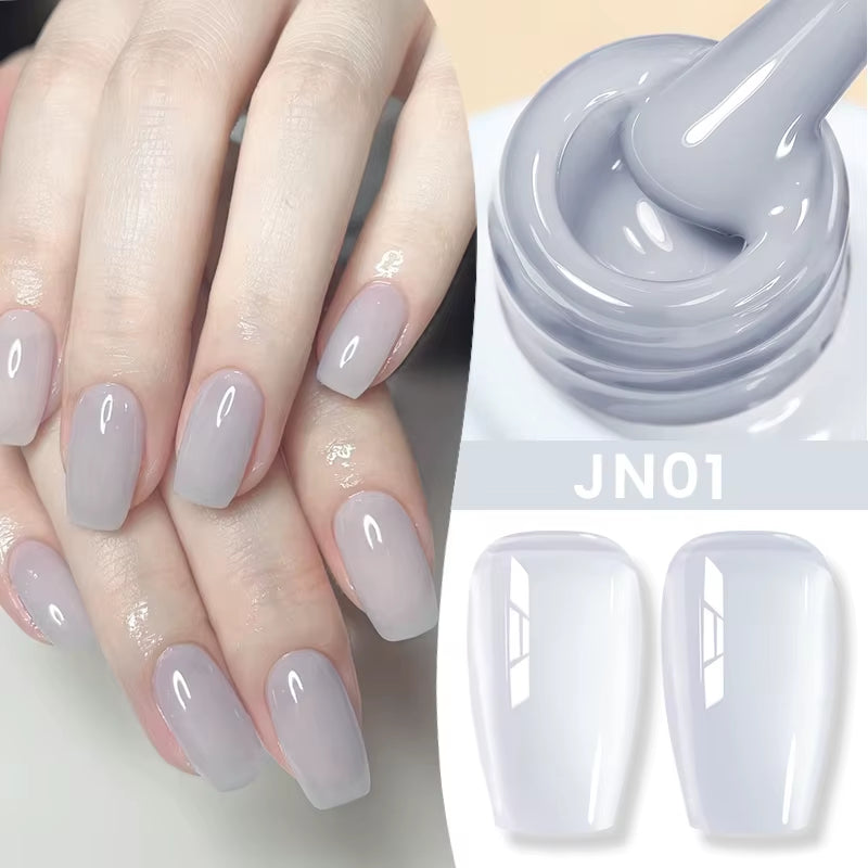 10Ml Jelly Nude Gel Nail Polish 50 Colors Semi Transparent Nail Art Nail Supplies Soak off UV LED Nails Gel Varnish