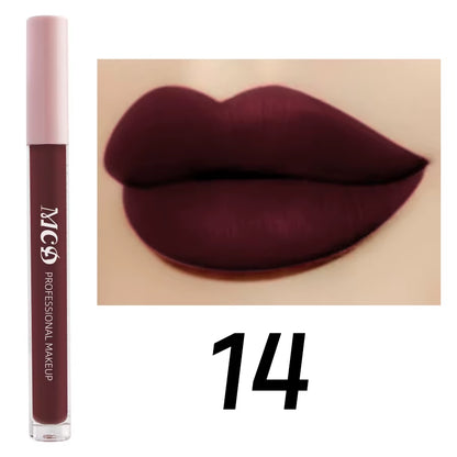 1PC Dark Brown Matte Velvet Lip Gloss Waterproof Liquid Lipstick Nude Brown Lips Korean Makeup for Lip Tint Lip Glaze Cosmetics