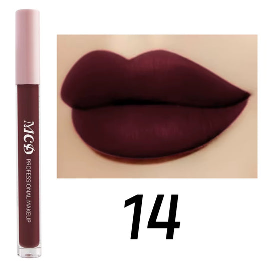 1PC Dark Brown Matte Velvet Lip Gloss Waterproof Liquid Lipstick Nude Brown Lips Korean Makeup for Lip Tint Lip Glaze Cosmetics