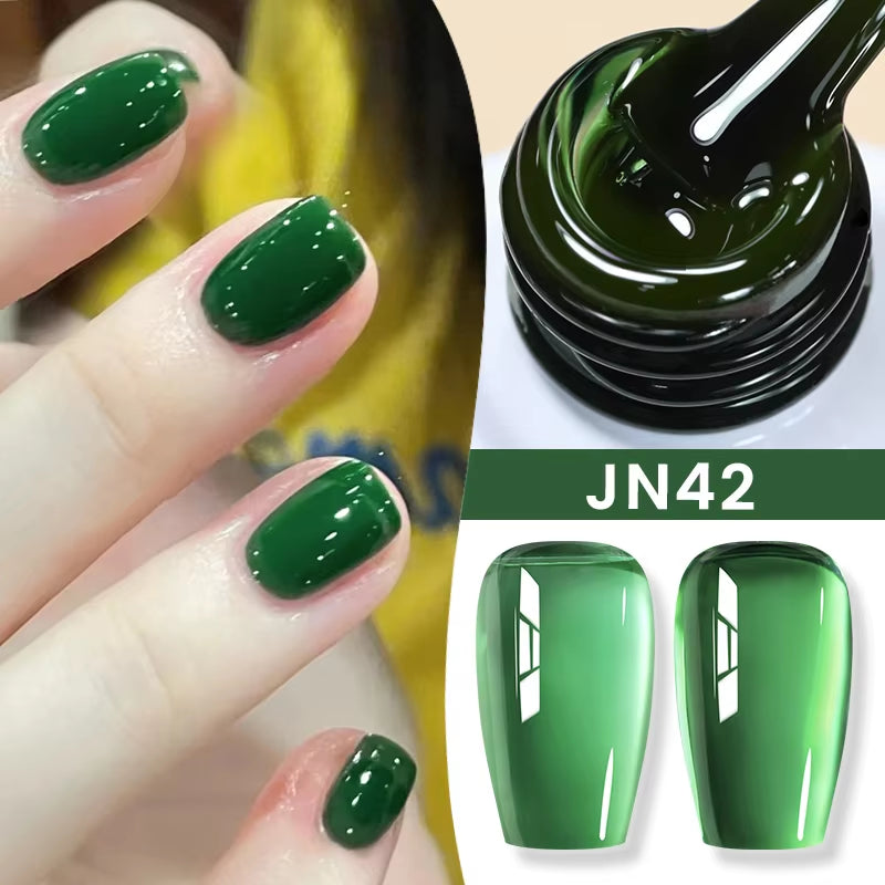 10Ml Jelly Nude Gel Nail Polish 50 Colors Semi Transparent Nail Art Nail Supplies Soak off UV LED Nails Gel Varnish