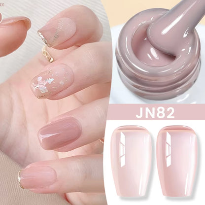 10Ml Jelly Nude Gel Nail Polish 50 Colors Semi Transparent Nail Art Nail Supplies Soak off UV LED Nails Gel Varnish