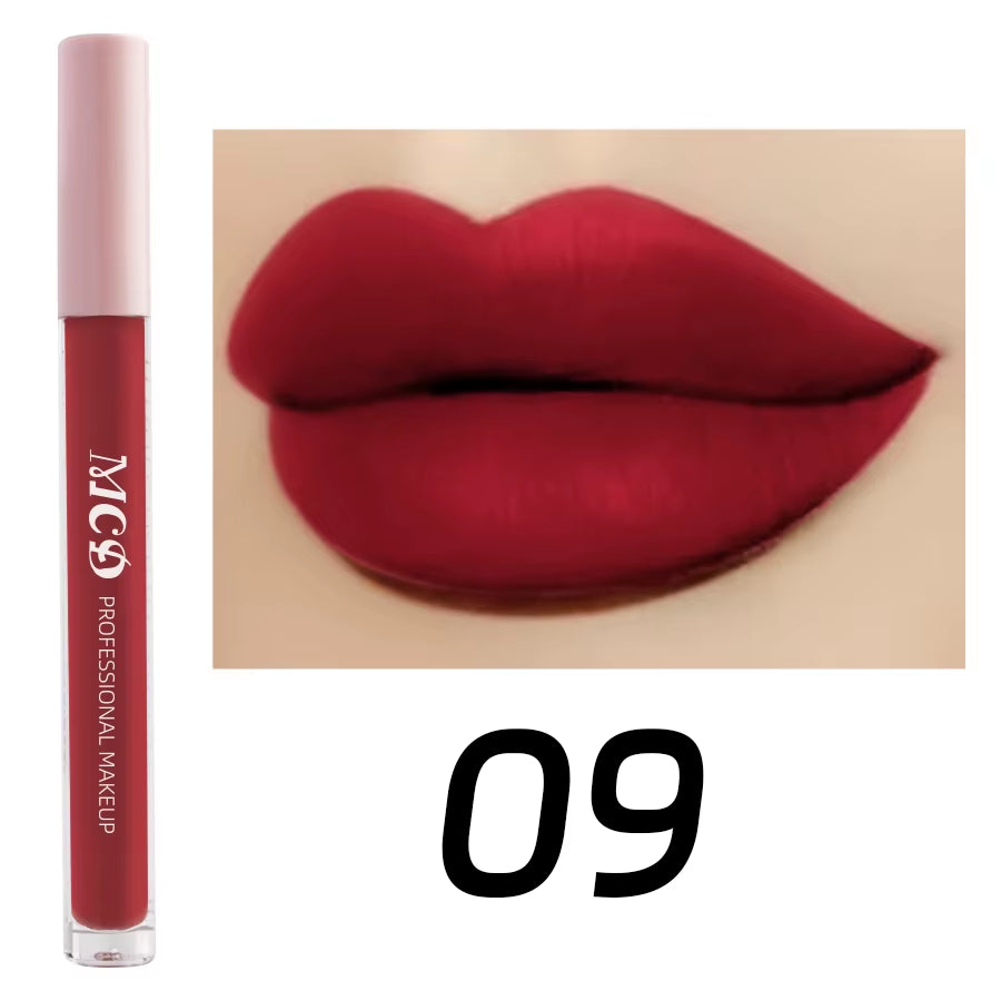 1PC Dark Brown Matte Velvet Lip Gloss Waterproof Liquid Lipstick Nude Brown Lips Korean Makeup for Lip Tint Lip Glaze Cosmetics