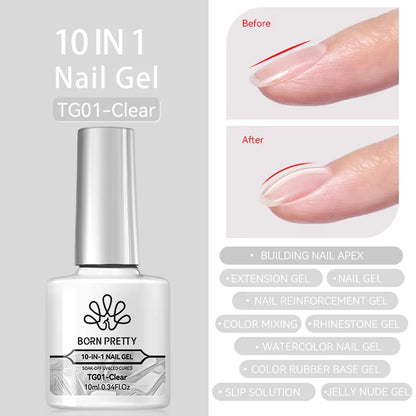 10Ml Jelly Nude Gel Nail Polish 50 Colors Semi Transparent Nail Art Nail Supplies Soak off UV LED Nails Gel Varnish