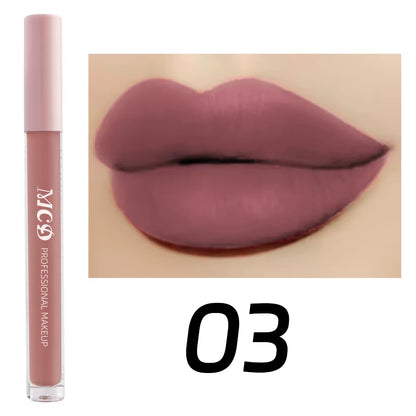 1PC Dark Brown Matte Velvet Lip Gloss Waterproof Liquid Lipstick Nude Brown Lips Korean Makeup for Lip Tint Lip Glaze Cosmetics