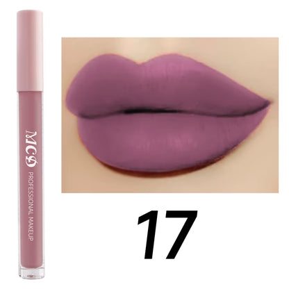 1PC Dark Brown Matte Velvet Lip Gloss Waterproof Liquid Lipstick Nude Brown Lips Korean Makeup for Lip Tint Lip Glaze Cosmetics