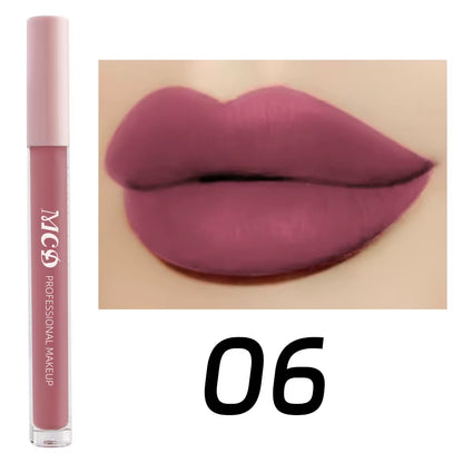1PC Dark Brown Matte Velvet Lip Gloss Waterproof Liquid Lipstick Nude Brown Lips Korean Makeup for Lip Tint Lip Glaze Cosmetics