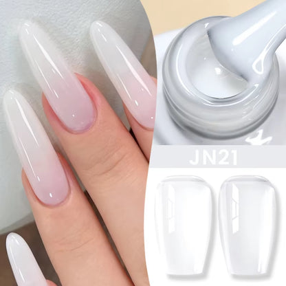 10Ml Jelly Nude Gel Nail Polish 50 Colors Semi Transparent Nail Art Nail Supplies Soak off UV LED Nails Gel Varnish