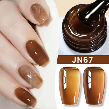 10Ml Jelly Nude Gel Nail Polish 50 Colors Semi Transparent Nail Art Nail Supplies Soak off UV LED Nails Gel Varnish
