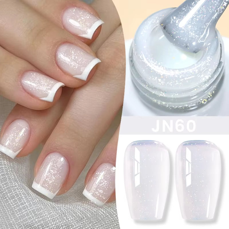 10Ml Jelly Nude Gel Nail Polish 50 Colors Semi Transparent Nail Art Nail Supplies Soak off UV LED Nails Gel Varnish