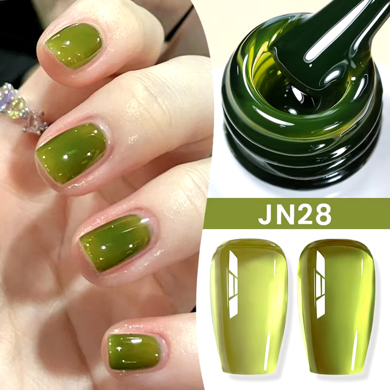 10Ml Jelly Nude Gel Nail Polish 50 Colors Semi Transparent Nail Art Nail Supplies Soak off UV LED Nails Gel Varnish