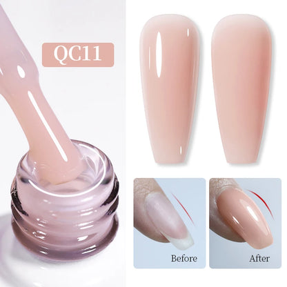 10Ml Jelly Nude Gel Nail Polish 50 Colors Semi Transparent Nail Art Nail Supplies Soak off UV LED Nails Gel Varnish