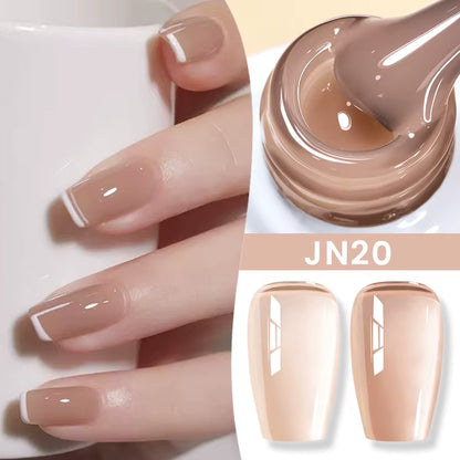 10Ml Jelly Nude Gel Nail Polish 50 Colors Semi Transparent Nail Art Nail Supplies Soak off UV LED Nails Gel Varnish