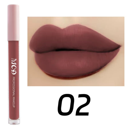 1PC Dark Brown Matte Velvet Lip Gloss Waterproof Liquid Lipstick Nude Brown Lips Korean Makeup for Lip Tint Lip Glaze Cosmetics