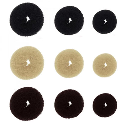 S M L Black/Coffe/Beige Magic Hair Bun Maker Donut Bagel for Hair Tools Hairpin Hair Accessories for Women Styling Braids