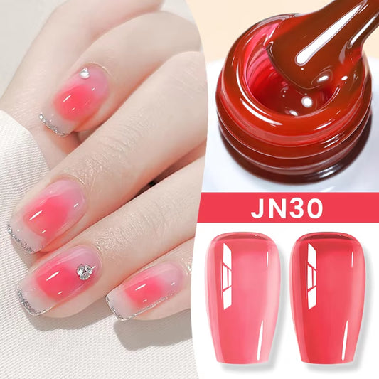 10Ml Jelly Nude Gel Nail Polish 50 Colors Semi Transparent Nail Art Nail Supplies Soak off UV LED Nails Gel Varnish