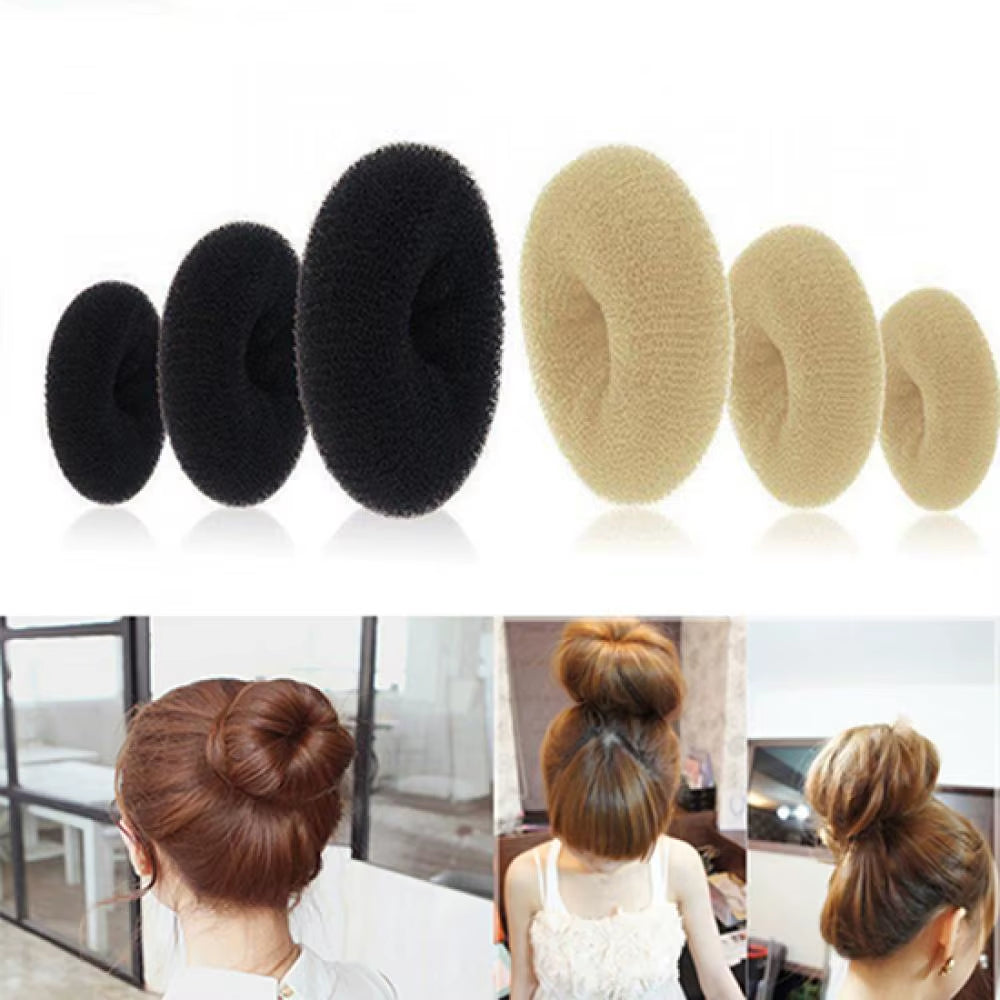 S M L Black/Coffe/Beige Magic Hair Bun Maker Donut Bagel for Hair Tools Hairpin Hair Accessories for Women Styling Braids