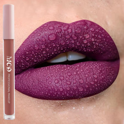 1PC Dark Brown Matte Velvet Lip Gloss Waterproof Liquid Lipstick Nude Brown Lips Korean Makeup for Lip Tint Lip Glaze Cosmetics