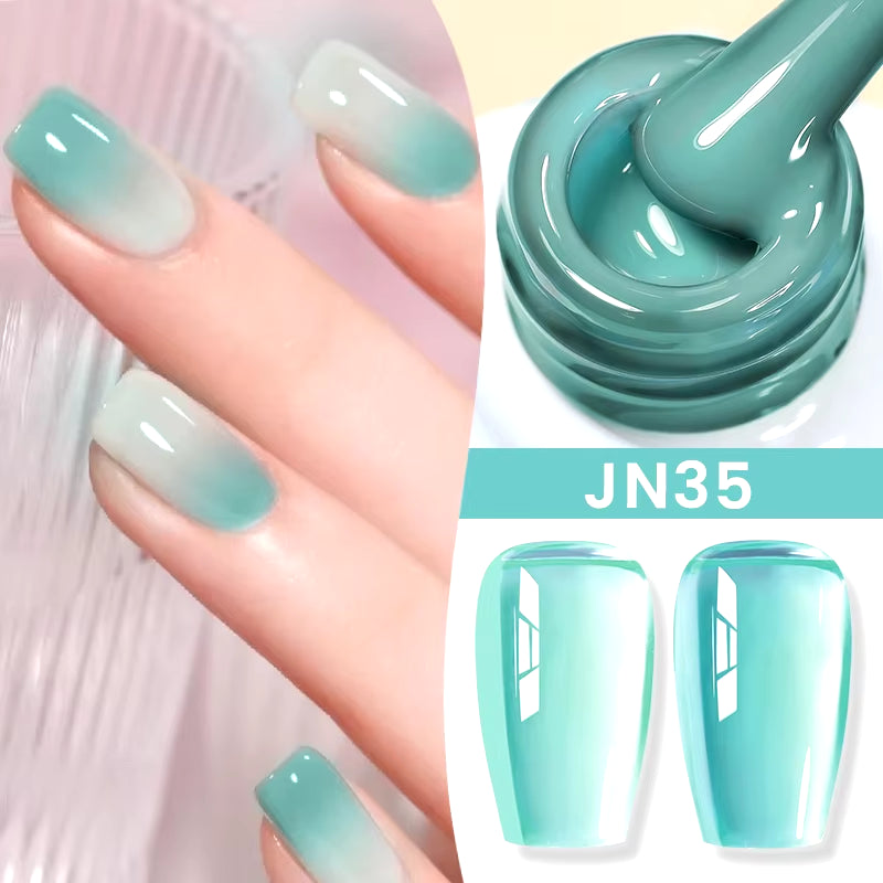 10Ml Jelly Nude Gel Nail Polish 50 Colors Semi Transparent Nail Art Nail Supplies Soak off UV LED Nails Gel Varnish