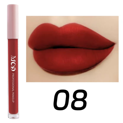 1PC Dark Brown Matte Velvet Lip Gloss Waterproof Liquid Lipstick Nude Brown Lips Korean Makeup for Lip Tint Lip Glaze Cosmetics