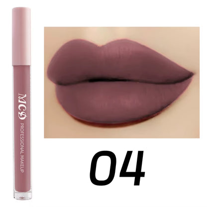 1PC Dark Brown Matte Velvet Lip Gloss Waterproof Liquid Lipstick Nude Brown Lips Korean Makeup for Lip Tint Lip Glaze Cosmetics