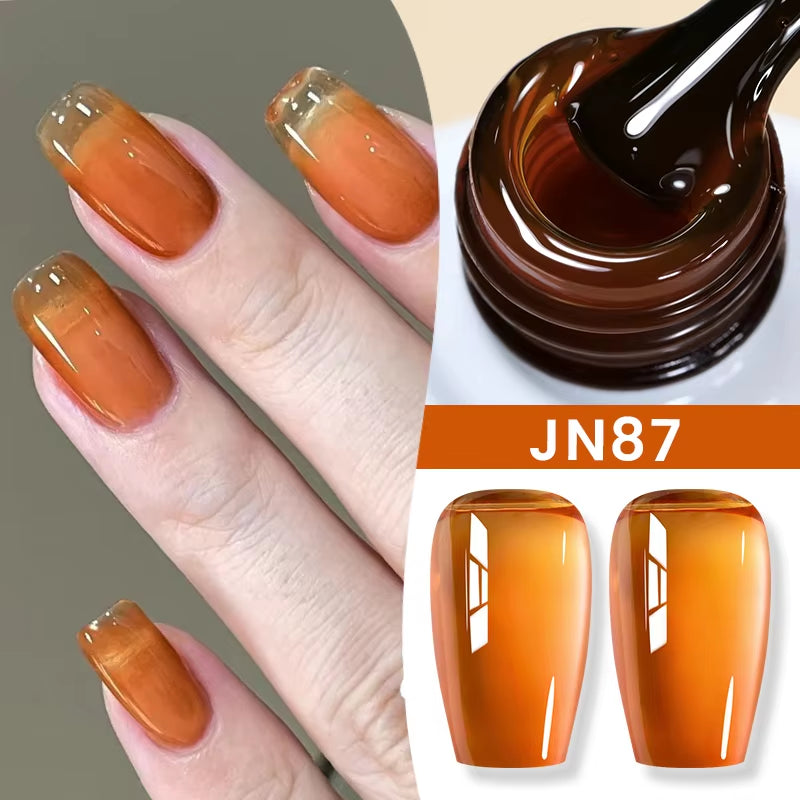10Ml Jelly Nude Gel Nail Polish 50 Colors Semi Transparent Nail Art Nail Supplies Soak off UV LED Nails Gel Varnish