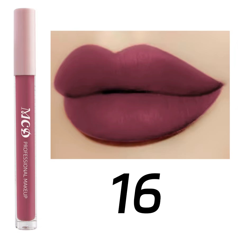 1PC Dark Brown Matte Velvet Lip Gloss Waterproof Liquid Lipstick Nude Brown Lips Korean Makeup for Lip Tint Lip Glaze Cosmetics